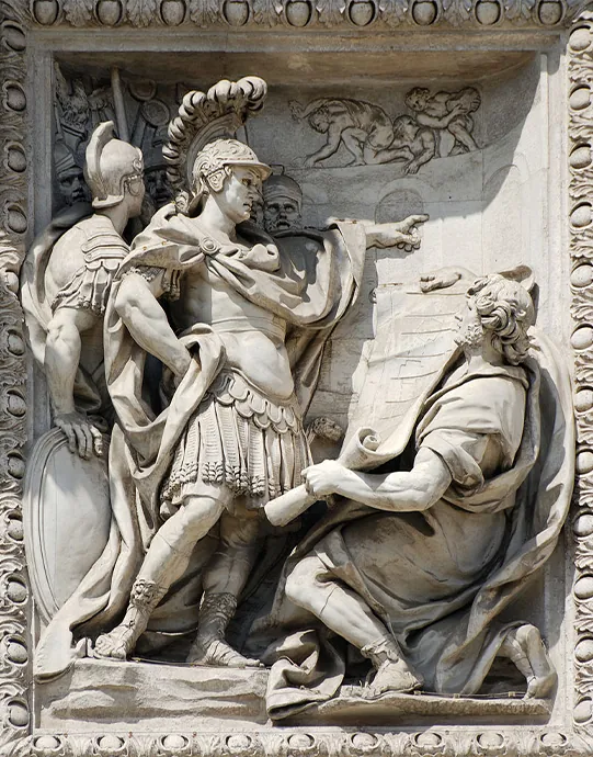 Relief_Agrippa_fontana_di_Trevi_Roma