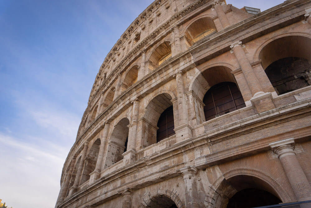 Exterior shot of Rome's Colosseum