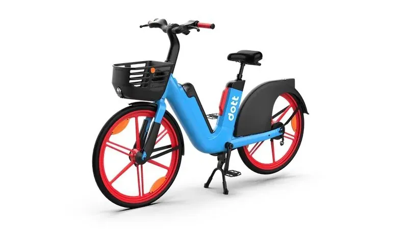 Blue Dott rental bike for bike sharing in Rome