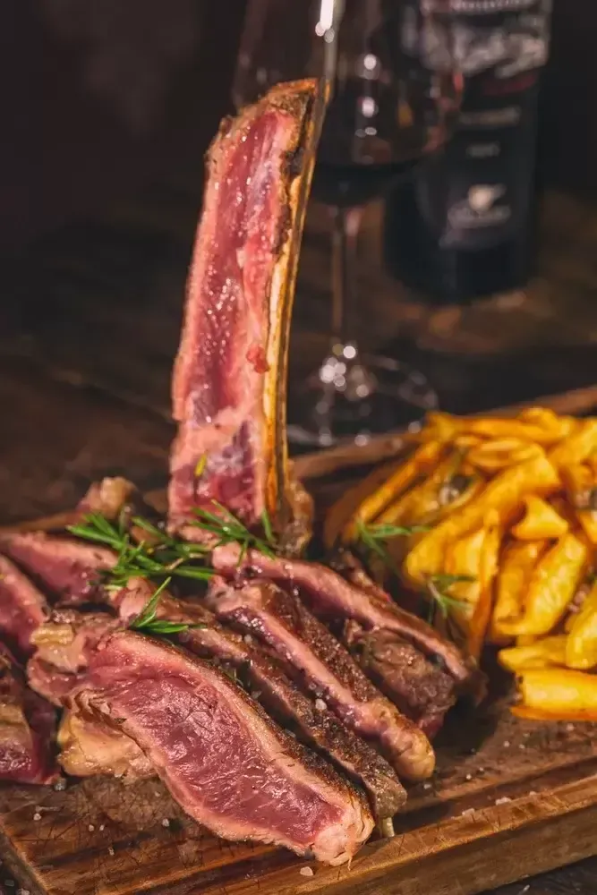 Florentine Steak and Chips at I Tuscani