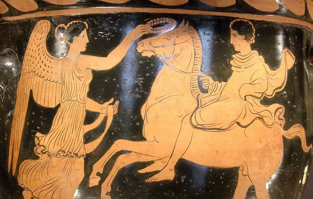 Nike-depicted-on-Greek-pottery