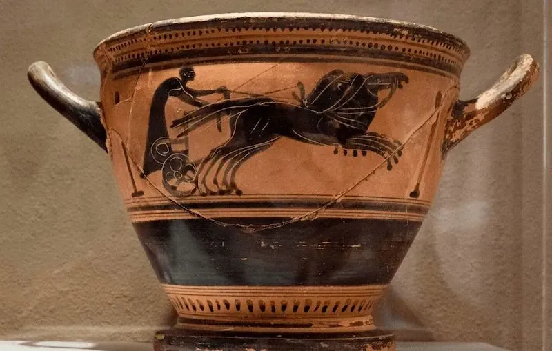 Roman-Pottery-embellished-with-a-chariot