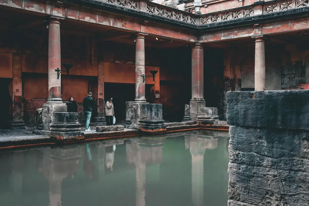 Aquae Sulis Roman Baths in Bath, UK